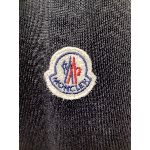 Moncler Jacket Women’s Size XS Quilted Down &Wool Cardigan Sleeves Zipper Black - Picture 7 of 7